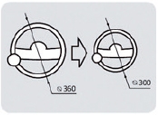 Дизельный погрузчик F–серия - сокращение диаметра руля